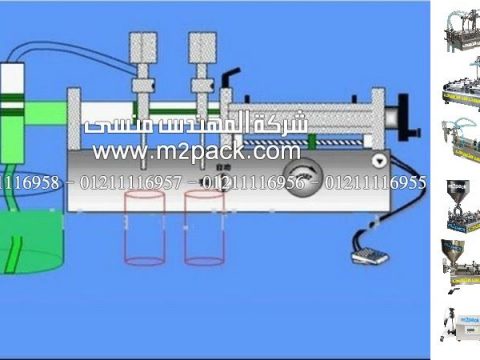 عرض توضيحي لطريقة عمل ماكينة موديل 403 ماركة المهندس منسي تعبئ ببستيم مضخي ،ماكينة التعبئة والتغليف